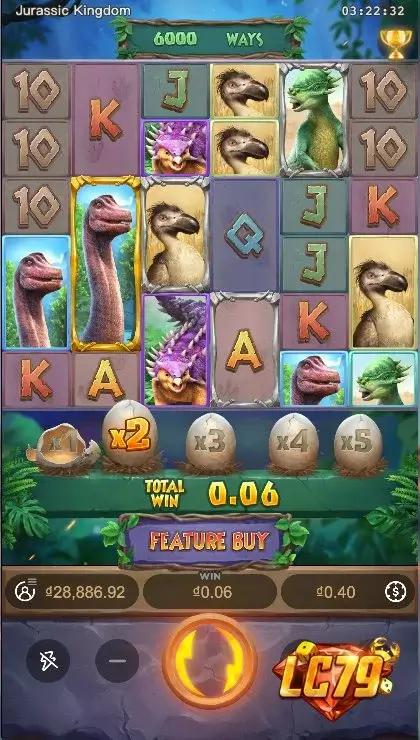 Jurassic Kingdom — ảnh giao diện
