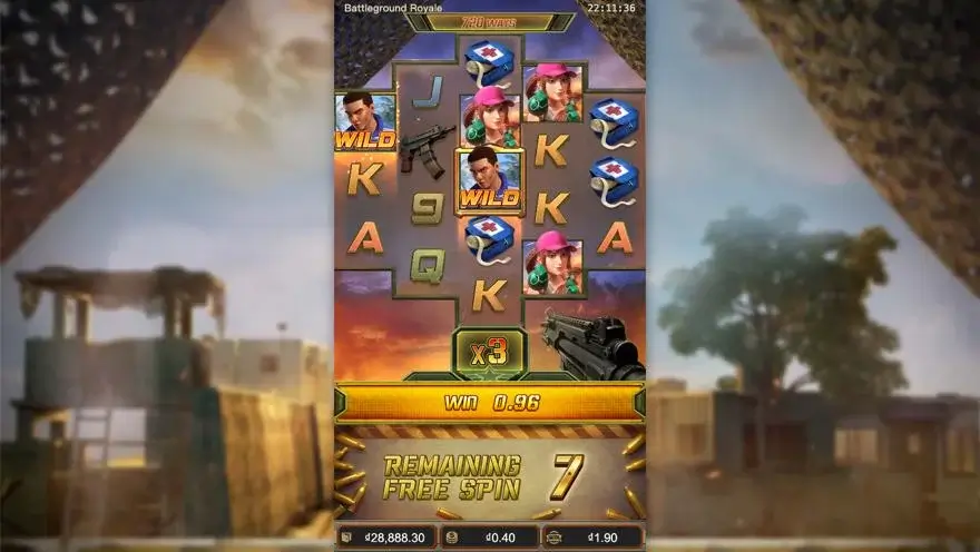 Ảnh màn hình gameplay game Battleground Royale (slot PG) chơi tại LC79