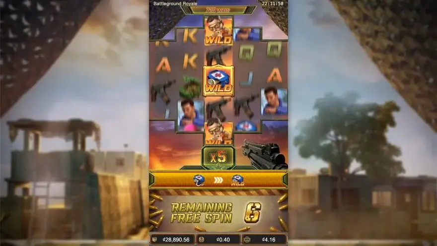Ảnh bảng biểu tượng & tính năng game Battleground Royale (slot PG) chơi tại LC79