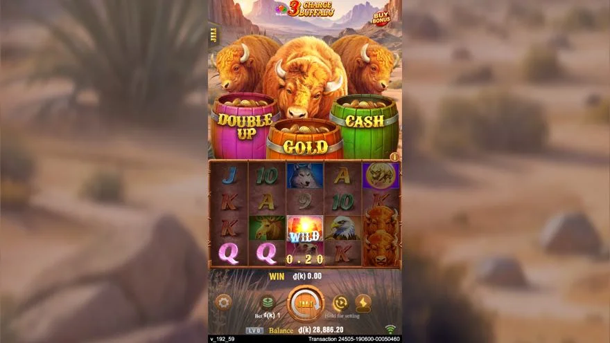 Ảnh màn hình gameplay game 3 Charge Buffalo (slot JILI) chơi tại LC79