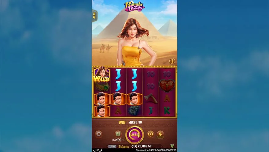Ảnh màn hình gameplay game Bangla Beauty (slot JILI) chơi tại LC79