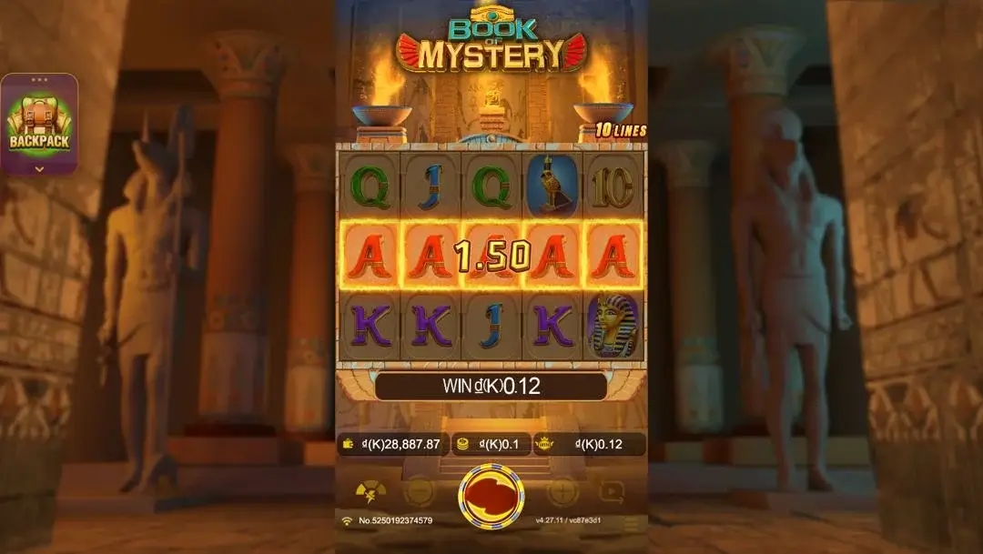 Ảnh giao diện chính game BookOfMystery (slot JDB) chơi tại LC79