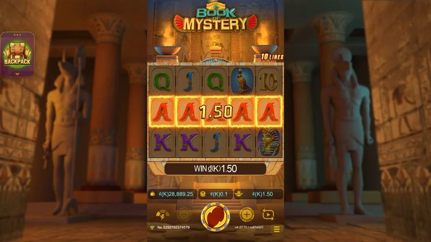 Ảnh màn hình gameplay game BookOfMystery (slot JDB) chơi tại LC79