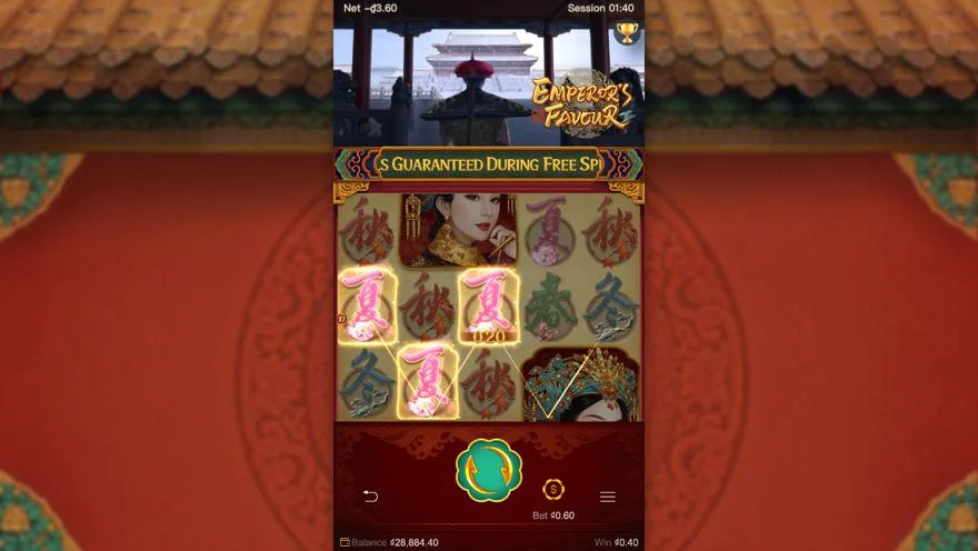 Ảnh bảng biểu tượng & tính năng game Emperors Favour (slot PG) chơi tại LC79