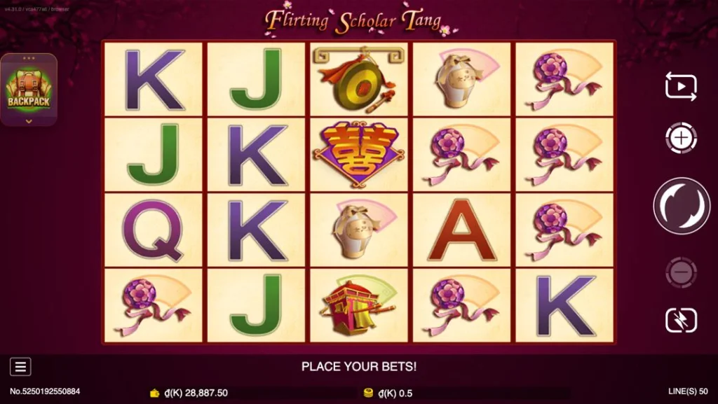 Ảnh giao diện chính game Flirting Scholar Tang (slot JDB) chơi tại LC79