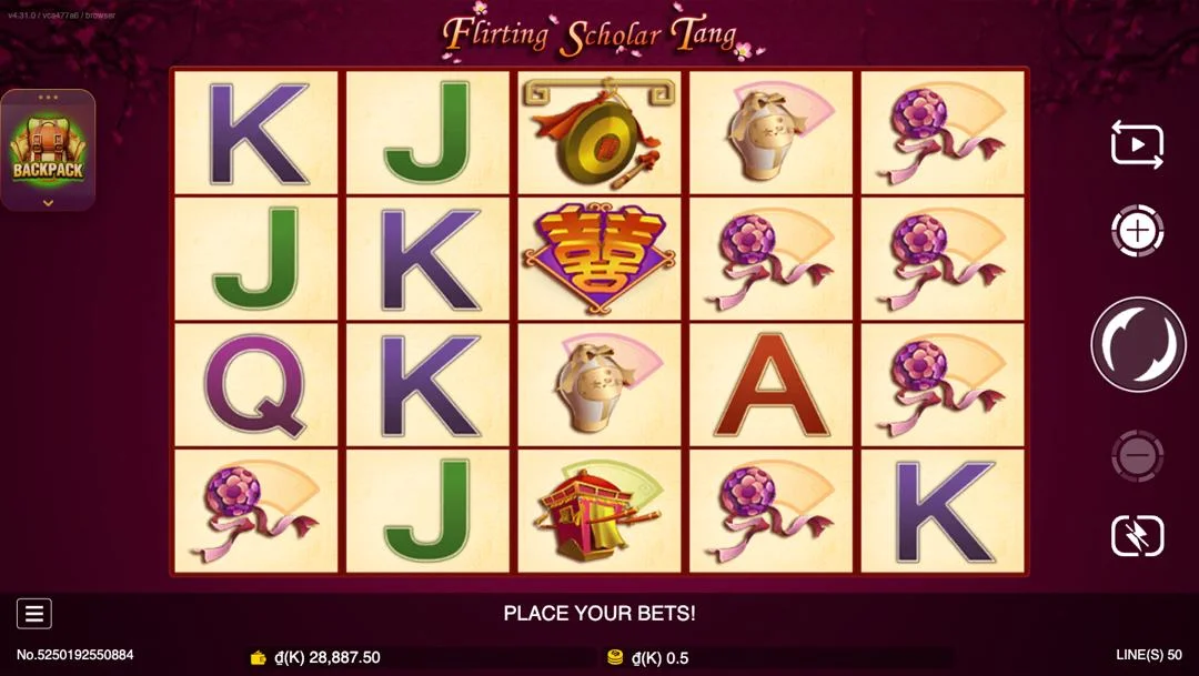 Ảnh giao diện chính game Flirting Scholar Tang (slot JDB) chơi tại LC79