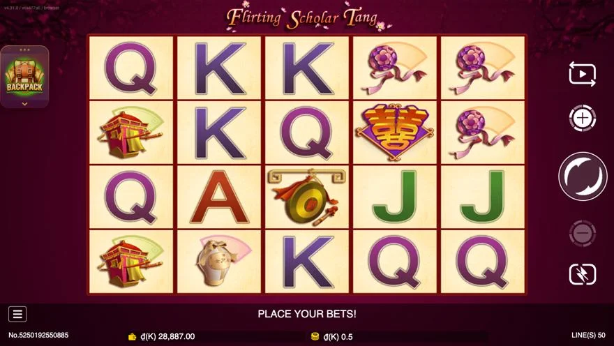 Ảnh màn hình gameplay game Flirting Scholar Tang (slot JDB) chơi tại LC79