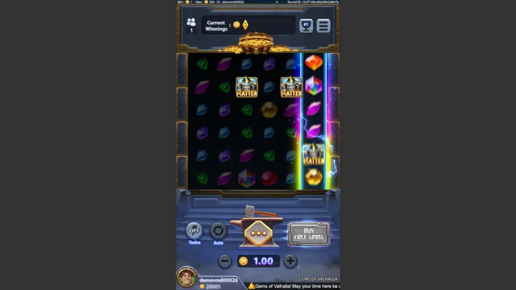 Ảnh giao diện chính game Gems of Valhalla (Kingmidas #KM-SLOT-002) (slot) chơi tại LC79