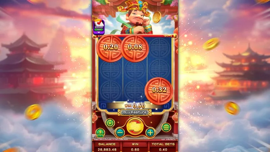 Ảnh bảng biểu tượng & tính năng game Lucky Fortunes (slot FC) chơi tại LC79