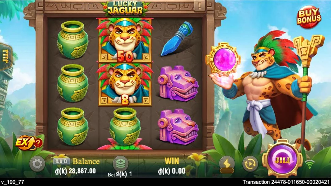 Ảnh giao diện chính game Lucky Jaguar (slot JILI) chơi tại LC79
