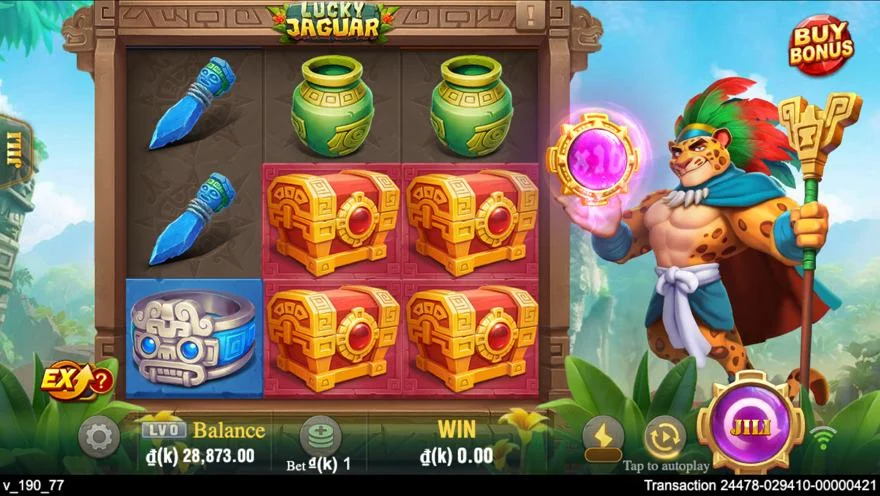 Ảnh bảng biểu tượng & tính năng game Lucky Jaguar (slot JILI) chơi tại LC79