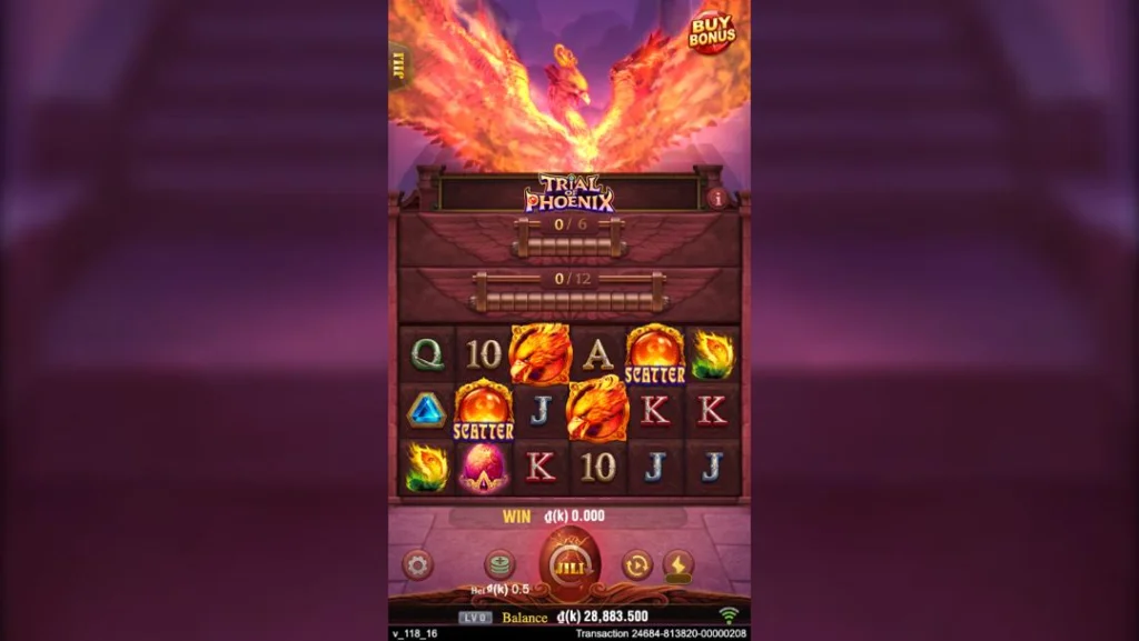 Ảnh giao diện chính game Trial of Phoenix (slot JILI) chơi tại LC79