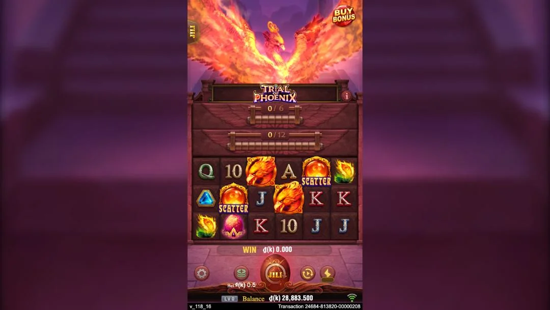 Ảnh giao diện chính game Trial of Phoenix (slot JILI) chơi tại LC79