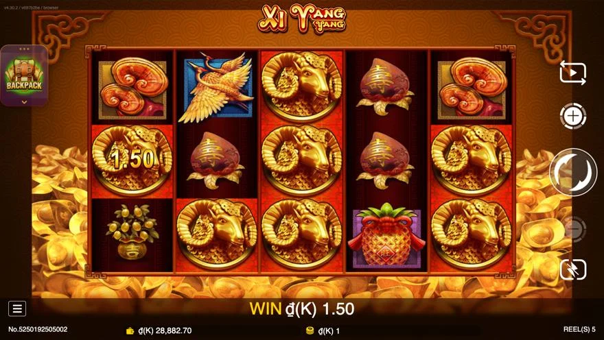 Ảnh bảng biểu tượng & tính năng game Xi Yang Yang (slot JDB) chơi tại LC79